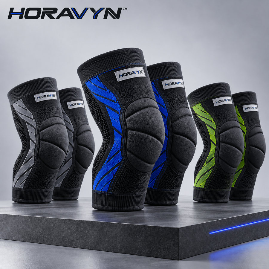 HORAVYN™ ARVON Padded Elbow Sleeves — Flexible Foam Elbow Pads for Adult Volleyball & Indoor Court Practice, Pair